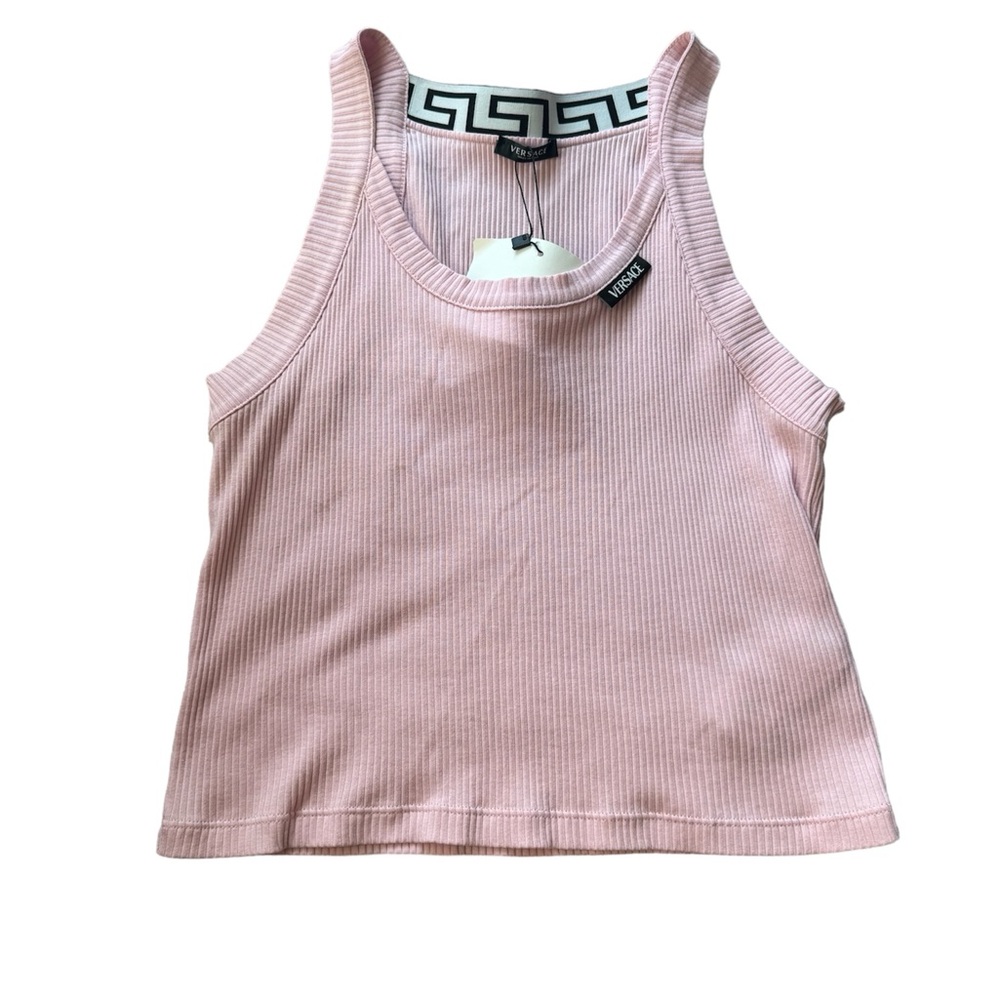 Versace pink tank- size 44 - ribbed - - Picture 4 of 7
